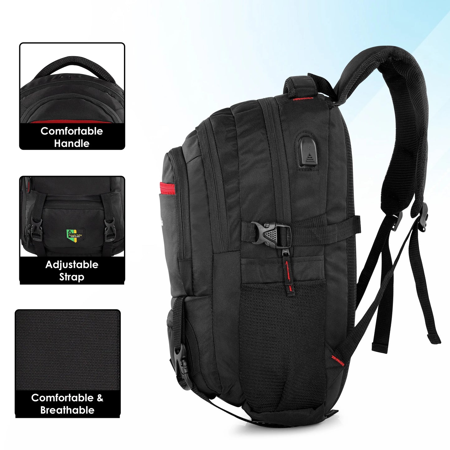 Black out grid backpack