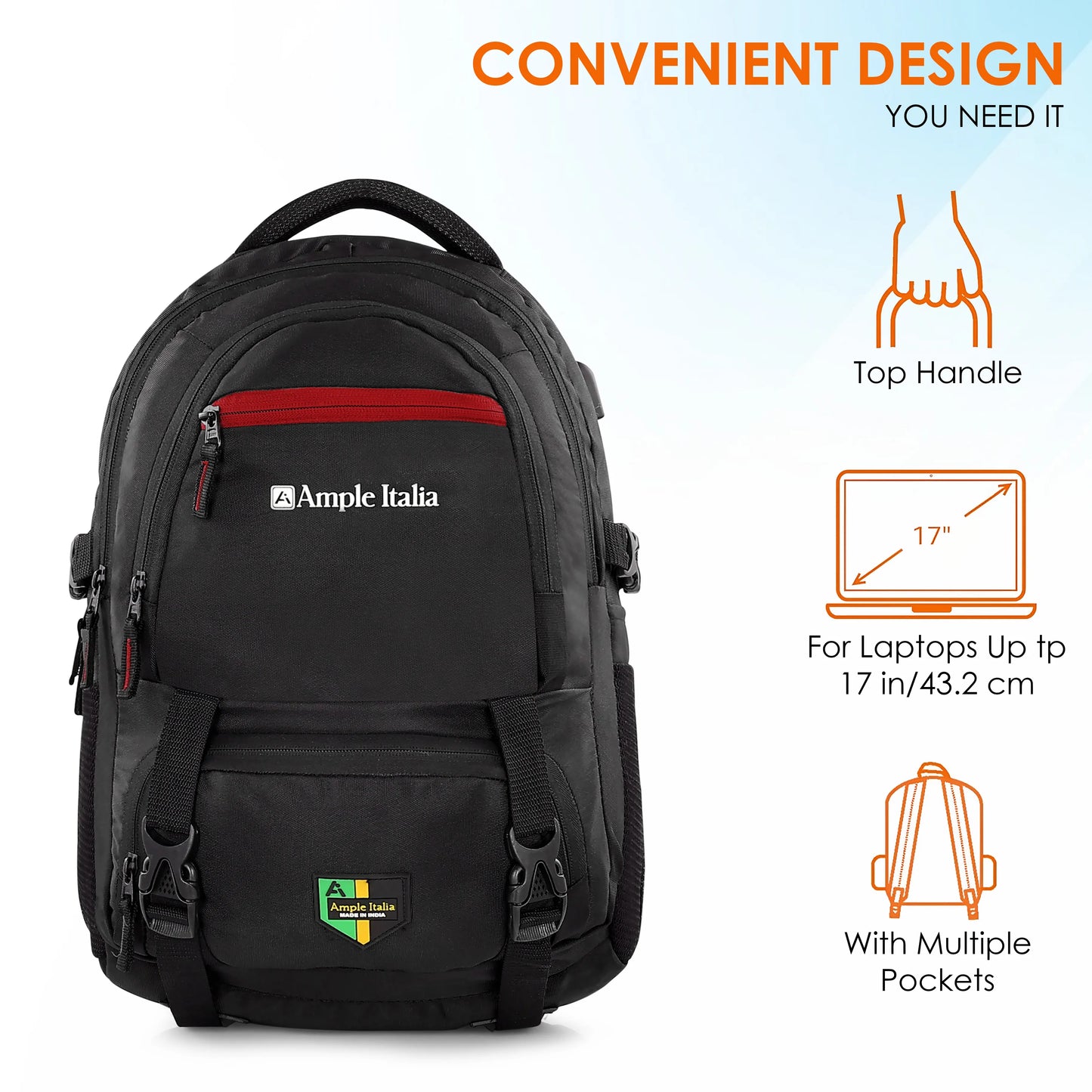 Black out grid backpack