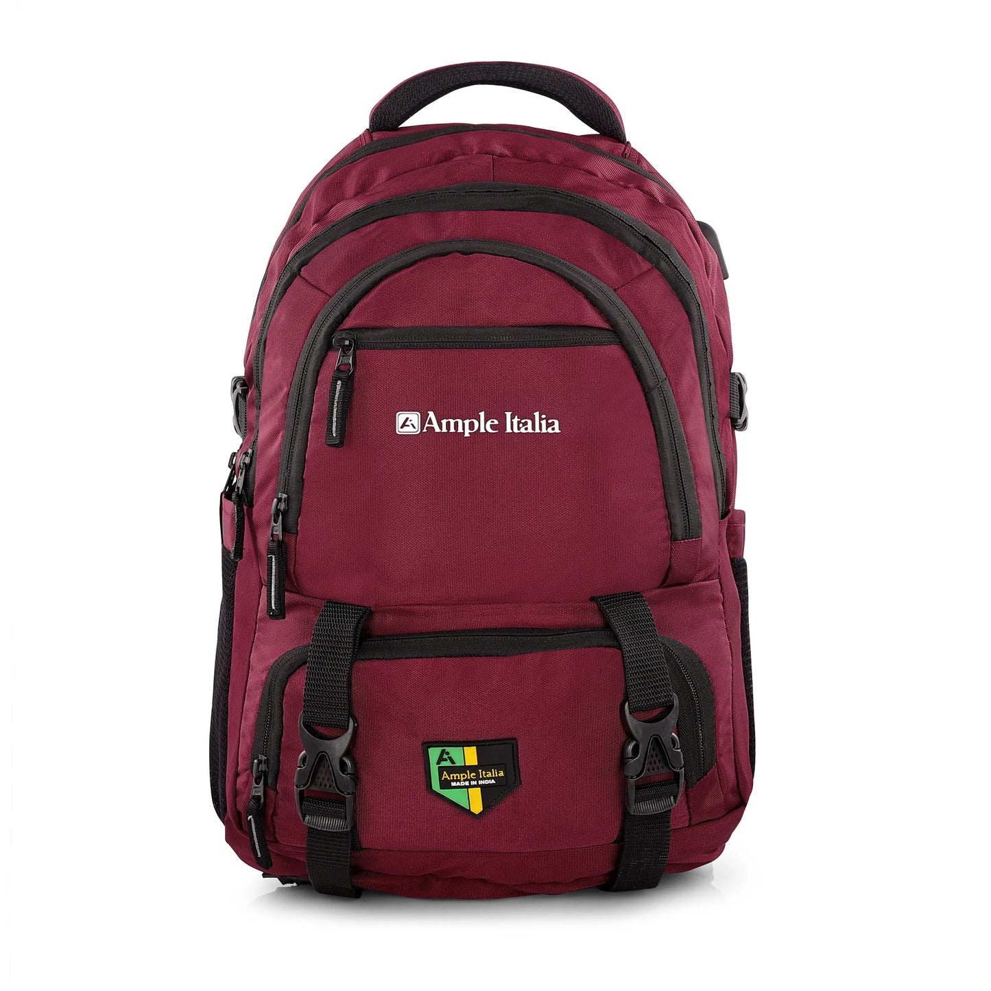 The Crimson Grid Backpack