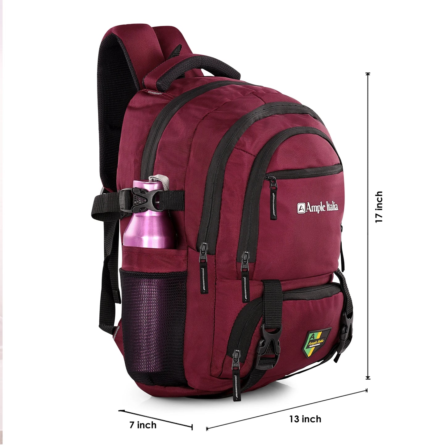 The Crimson Grid Backpack
