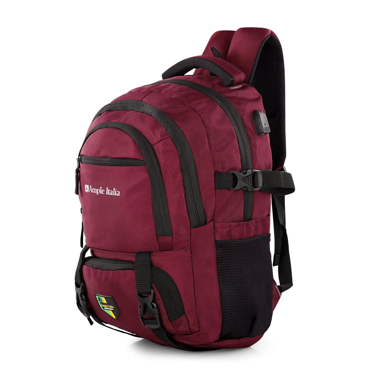 The Crimson Grid Backpack